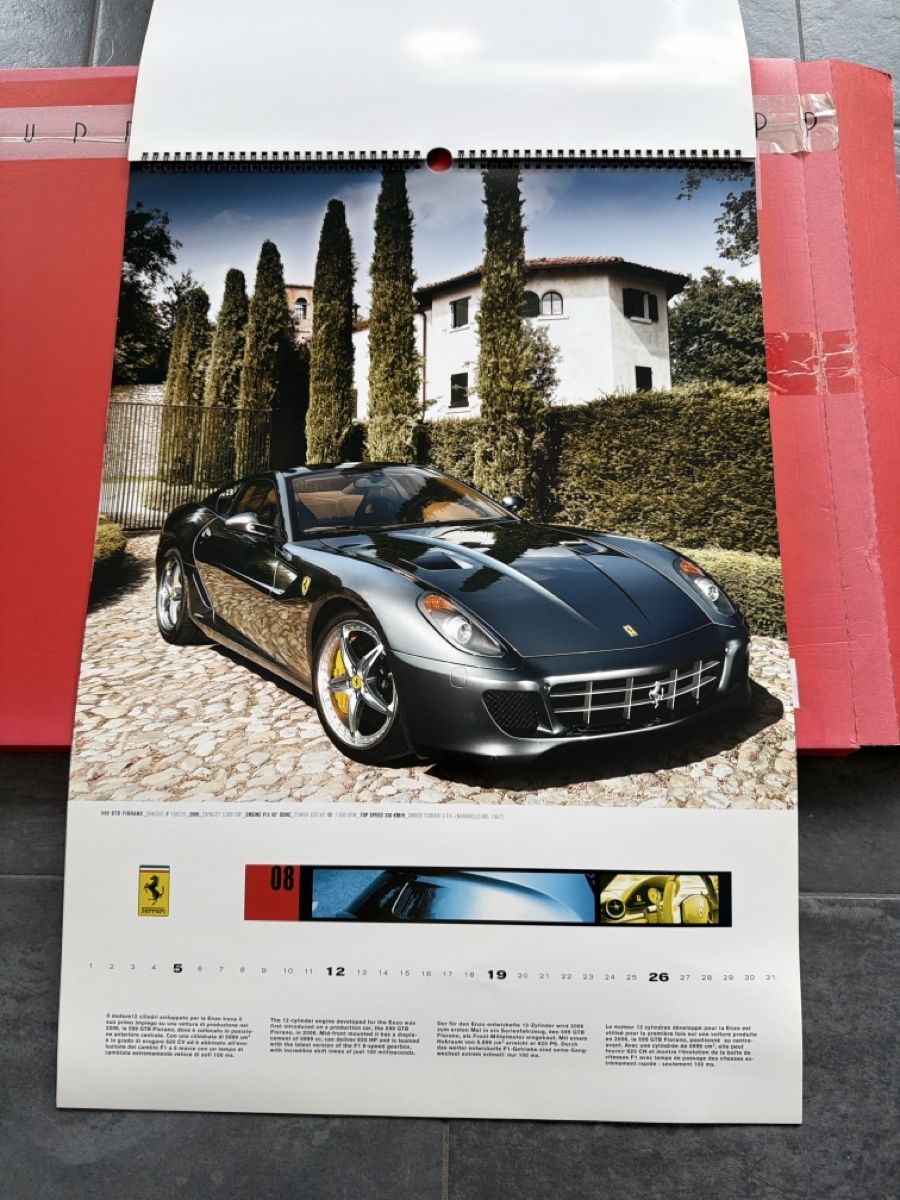 Ferrari Kalender: Original Ferrari Kalender aus 2012 – Gebraucht aus Wolfwil von Rolex1 7