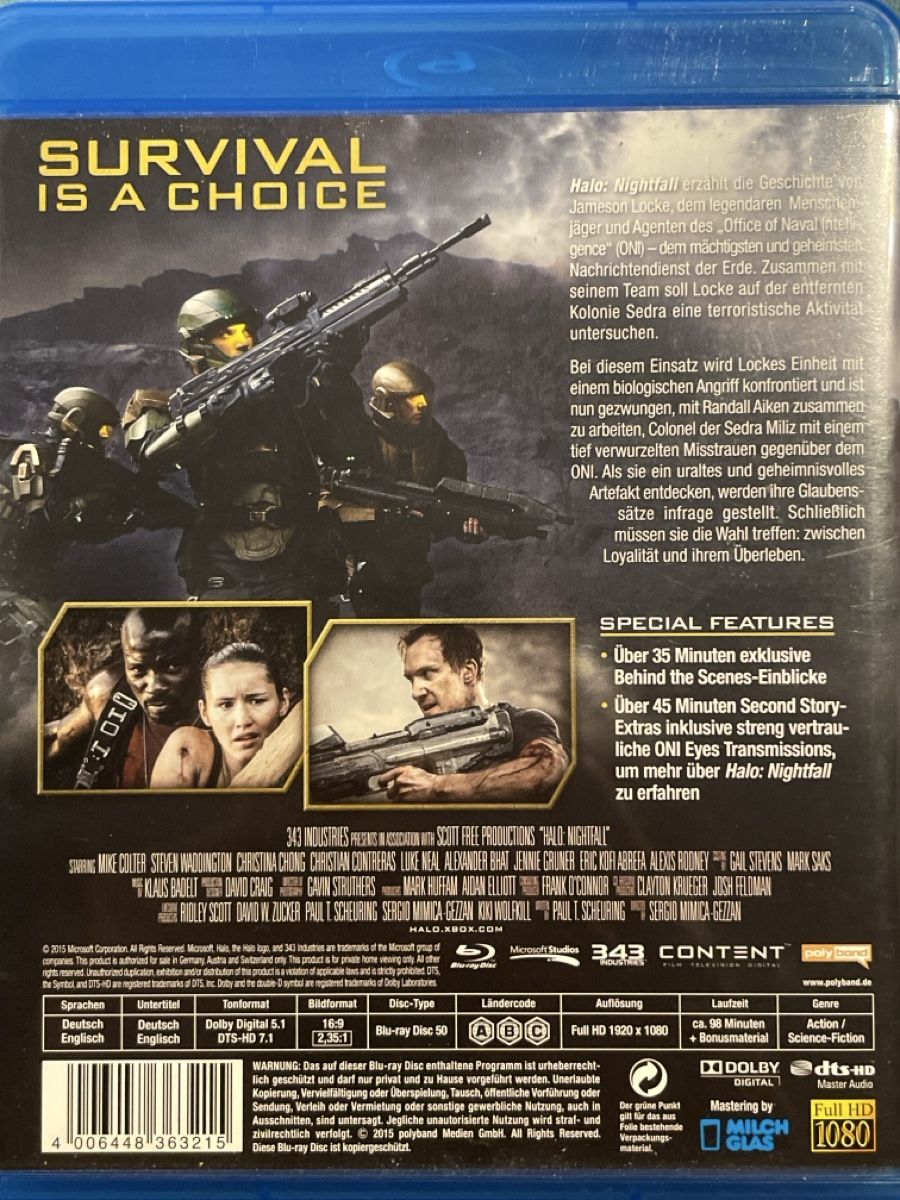 Tutti i DVDs: Halo : Nightfall (2014) – Nuovo (secondo la descrizione) da Waldenburg venduto da Gonzo8 1