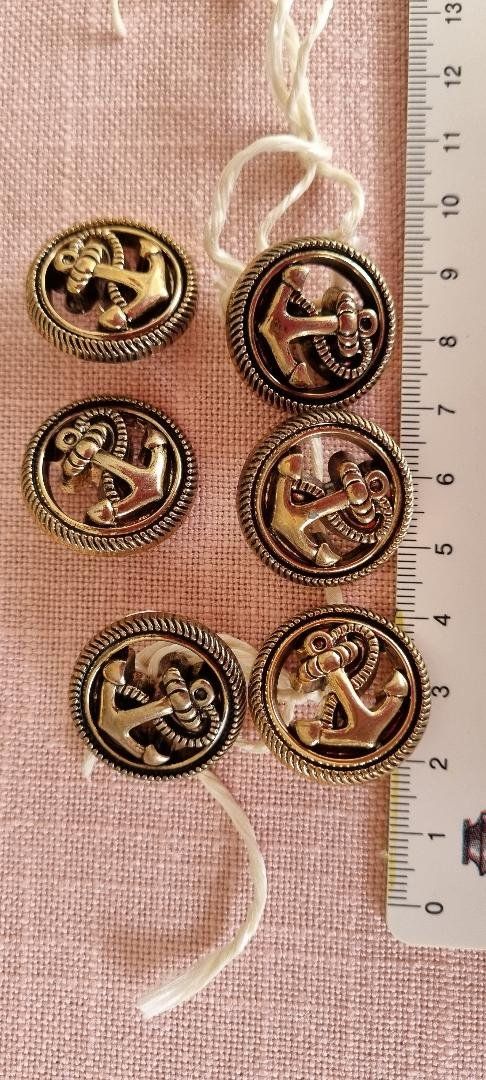 Knöpfe: boutons marin 6 pcs – Neu (gemäss Beschreibung) aus Tolochenaz von nieeva