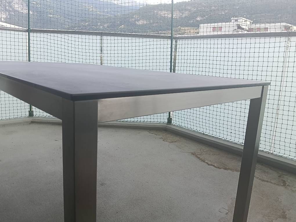Tischset: Table acier céramique, 6 chaises. – Gebraucht aus Sierre von ser_xl7g 4