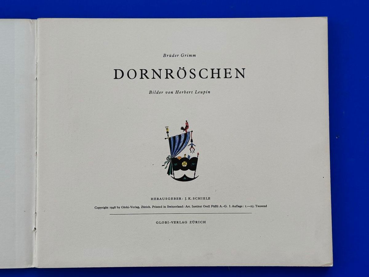 Bücher: Dornröschen. Bilder von Herbert Leupin. 1948 – Gebraucht aus Adliswil von buch_und_kunst 1