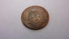 Kantonalmünze : Kanton Aargau , 1/2 Batzen 1811 , ss