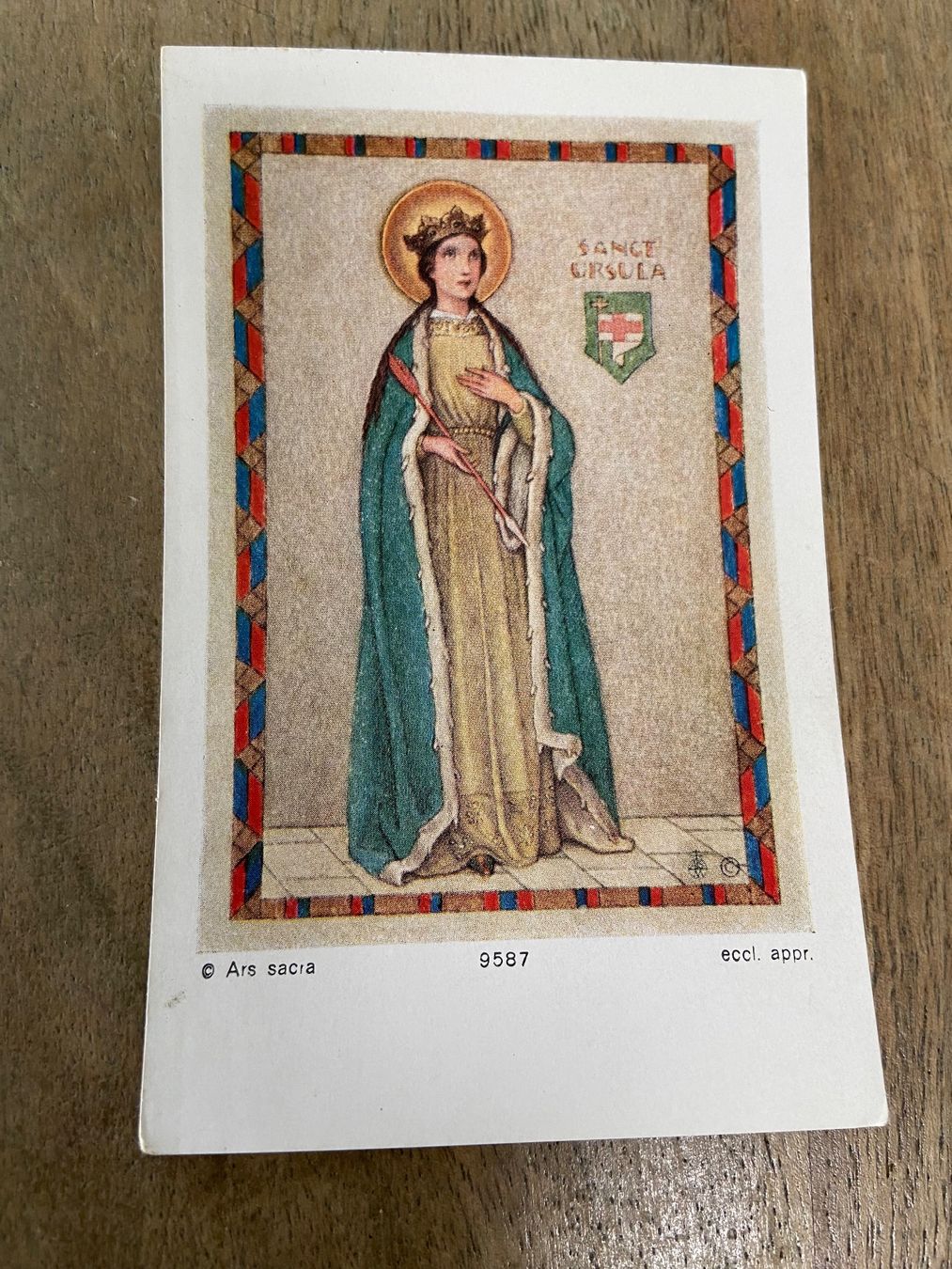 Foto & Immagini: Heilige Ursula Ars sacra Heiligenbildchen Andachtsbild – Usato da Luzern venduto da waterfront1 2