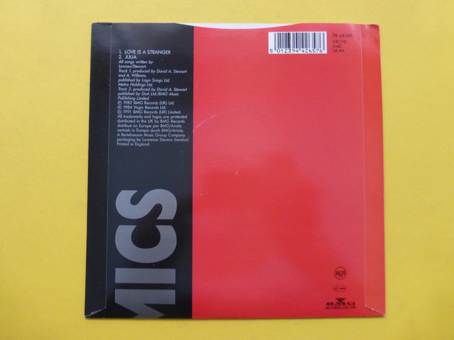 Schallplatten: Eurythmics – Love Is A Stranger – Gebraucht aus Zürich von Swiss57 1