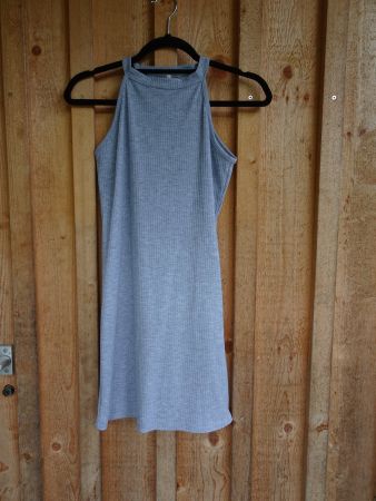 Graues, schlichtes Sommerkleid Gr. XS - 224203