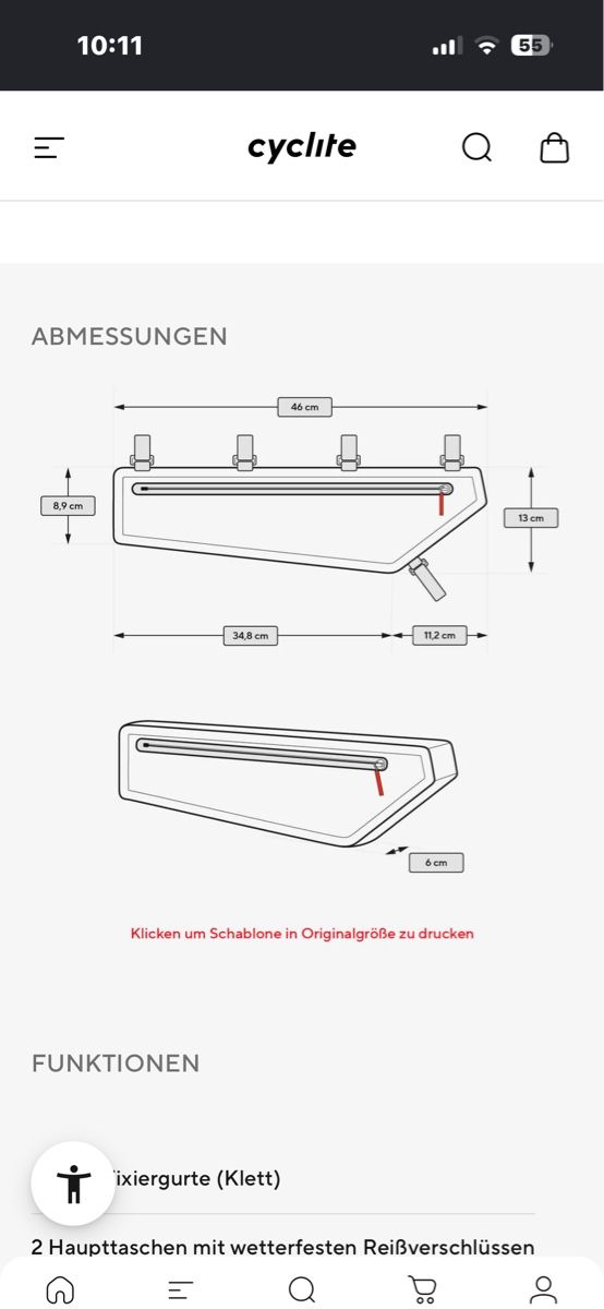Pezzi di ricambio: Cyclite Rahmentasche – Nuovo (secondo la descrizione) da Vättis venduto da tosh-guitars 5
