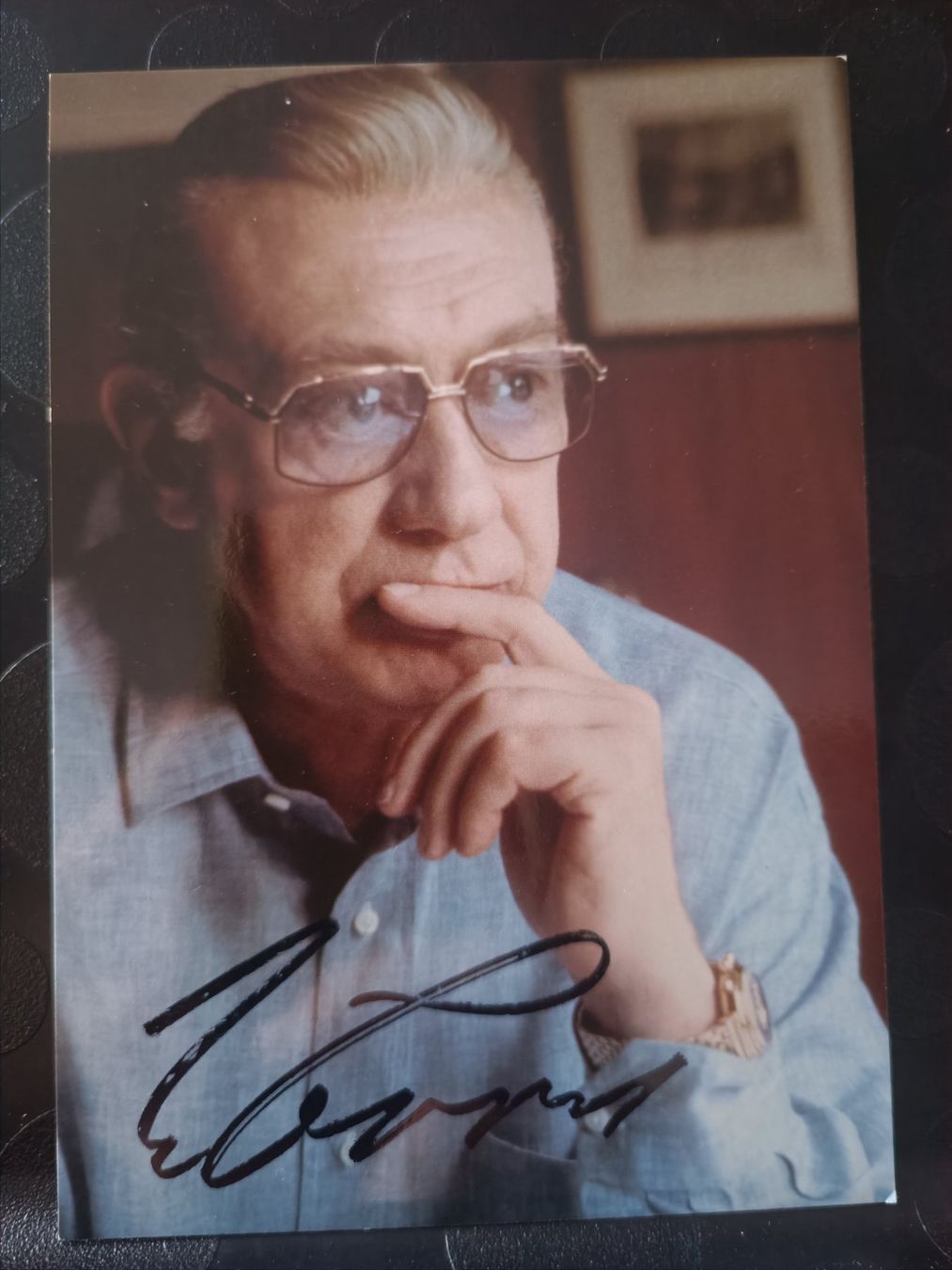 Autografi: Horst Tappert / Derrick - handsigniert Autogrammkarte – Usato da Menziken venduto da Artographs