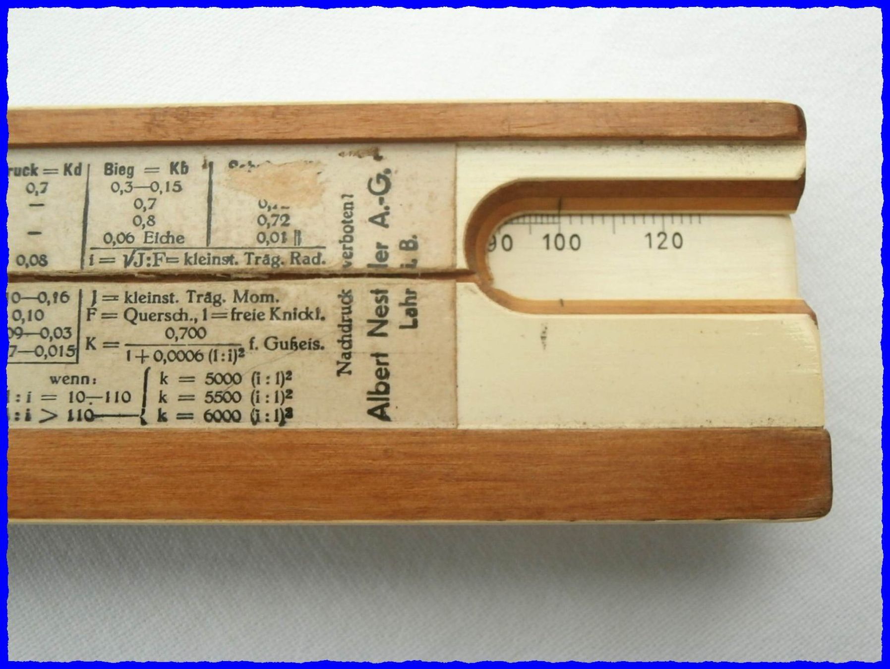 Calcolatrici tascabili: RECHENSCHIEBER - "NESTLER 23" - 40er-Jahren - mit Kartonbox – Usato da Worblaufen venduto da Re_mo81 8