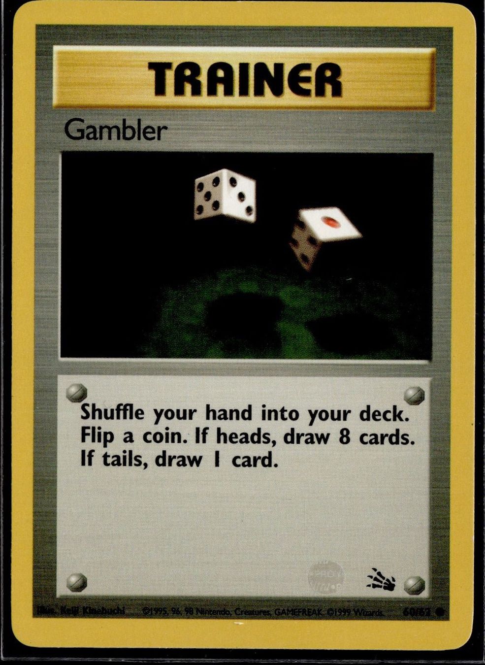 Pokémon Carte collezionabili: Gambler Trainer 60/62 Base Set – Usato da Zürich venduto da pokemon_cards
