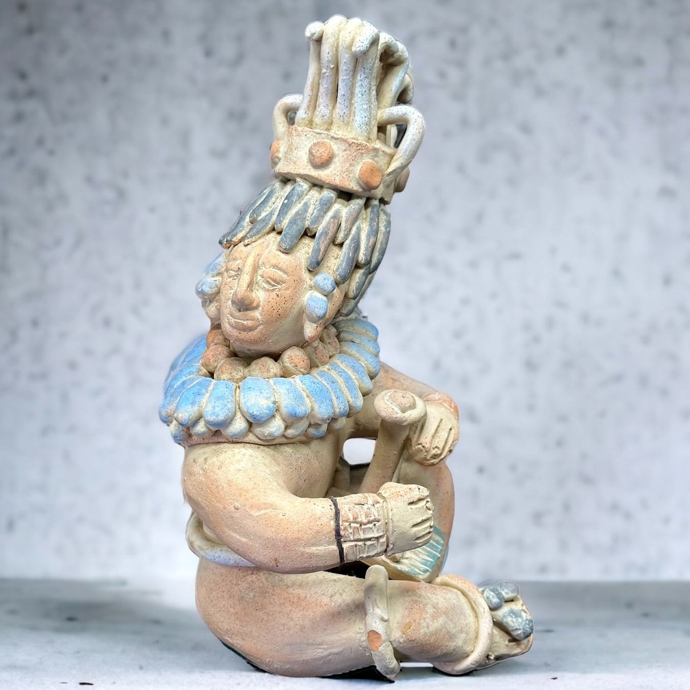 Statuette en terre cuite mexicaine - 12 cm (style