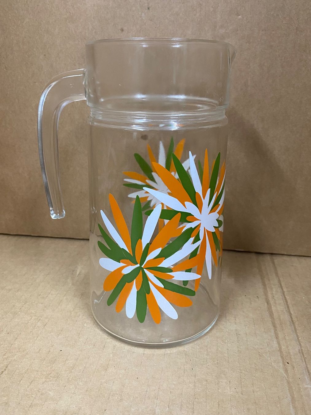 Caraffe: Vintage Glaskaraffe mit Blumenmuster – Usato da Eschlikon TG venduto da ArtRec