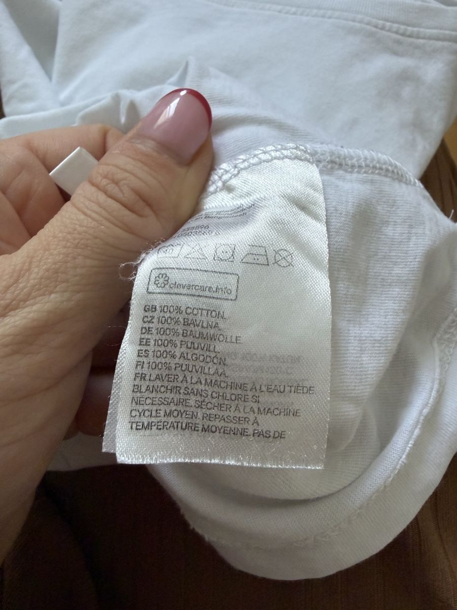 H&M Maglioni & Felpe: Langarmshirt weiss H&M Grösse 110/116 Basic Organic Cotton – Usato da Jona venduto da Good_luck_ 5