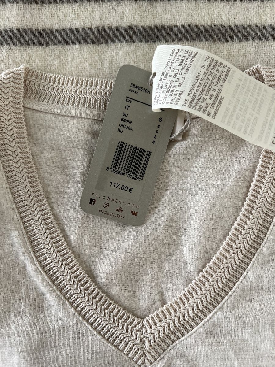 Falconeri T-shirt: Falconeri linen t-shirt- embroidered – Nuovo e nell'imballaggio originale da Corsier GE venduto da Karol_save_planet 7