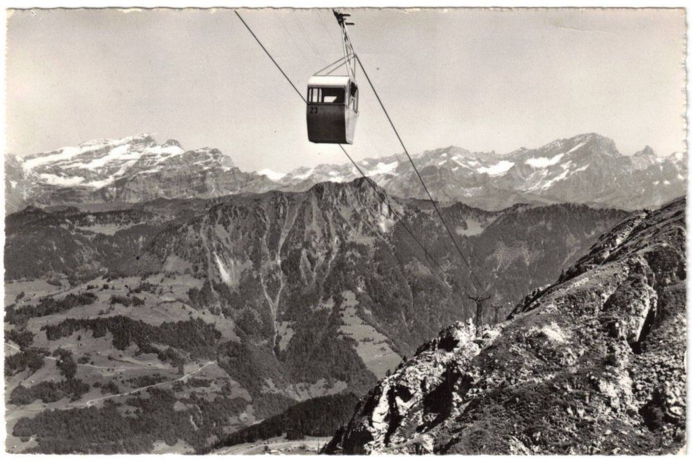Cartoline postali: Leysin - Gondelbahn mit Chamossaire – Usato da Binningen venduto da Mountainrider