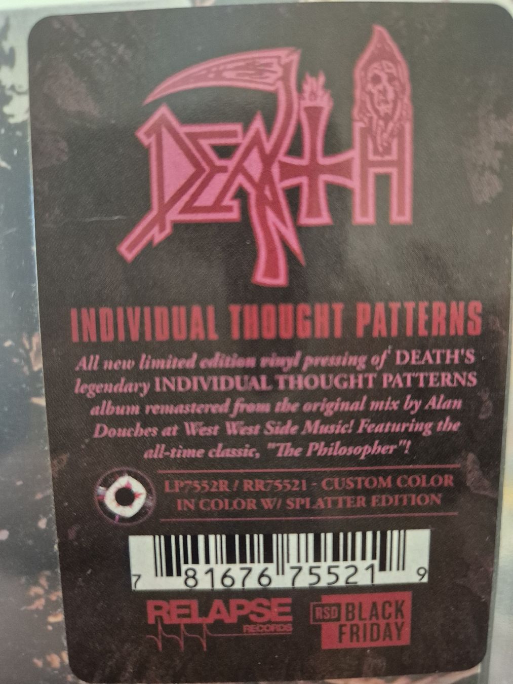 Schallplatten: Death - Individual Thought Patterns LP – Neu und originalverpackt aus Thun von Kissthis 1
