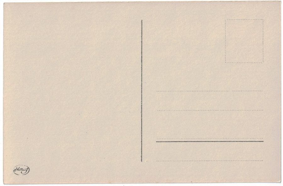 Cartoline postali: Jagdmotiv: Röhrender Hirschbulle im Wald – Usato da Frauenfeld venduto da POML 1