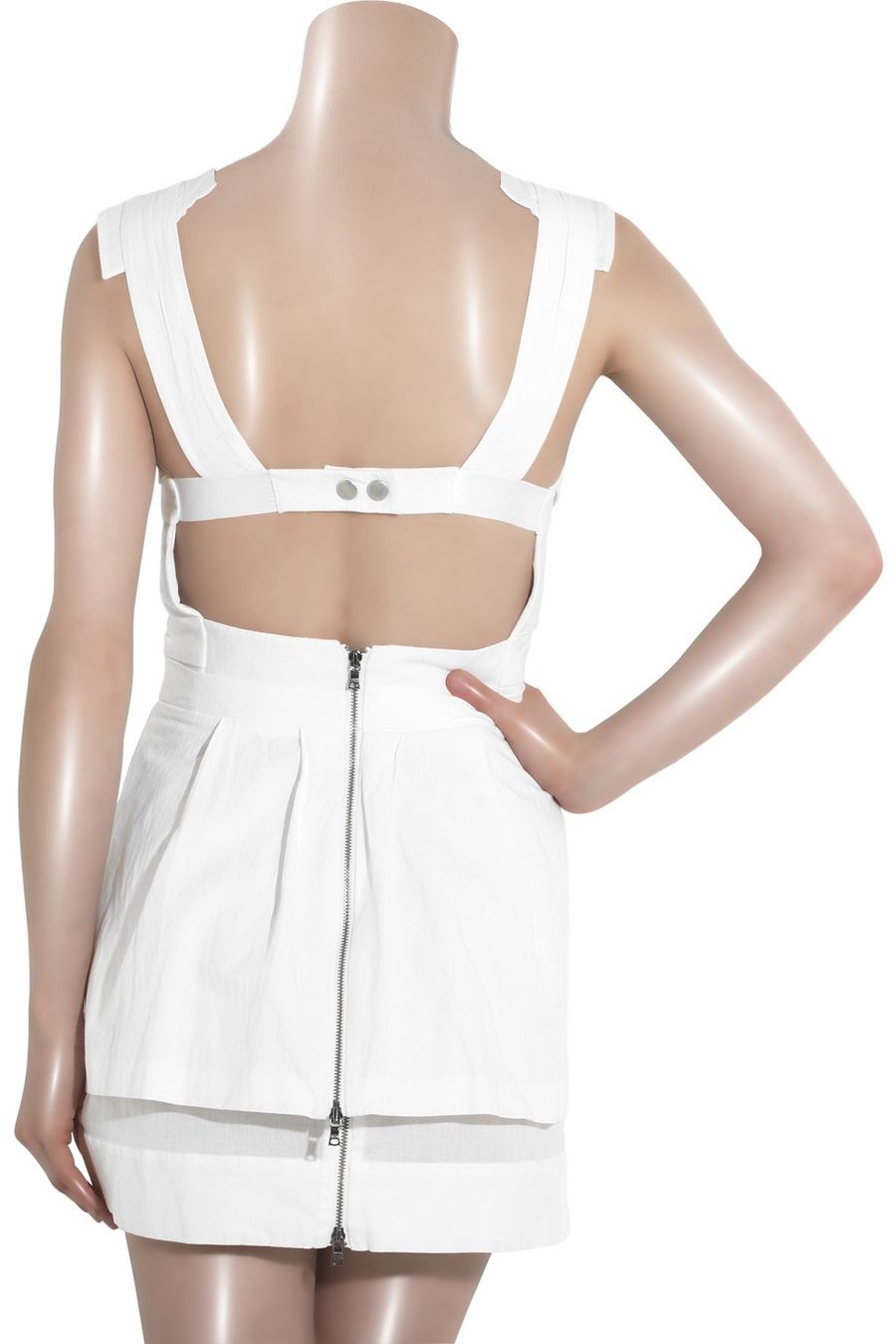 Vestiti: Robe d’été dos nu blanche Alice + Olivia – Nuovo (secondo la descrizione) da Lausanne venduto da Stephaniesdressing 9