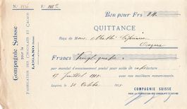 Compagnie fabbrication chocolats Lugano Kambiale cheques