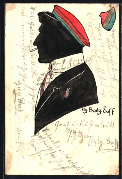 Cartoline postali: Handgemalt: Rauchender Verbindungsstuden – Usato da Berlin venduto da bartko-reher
