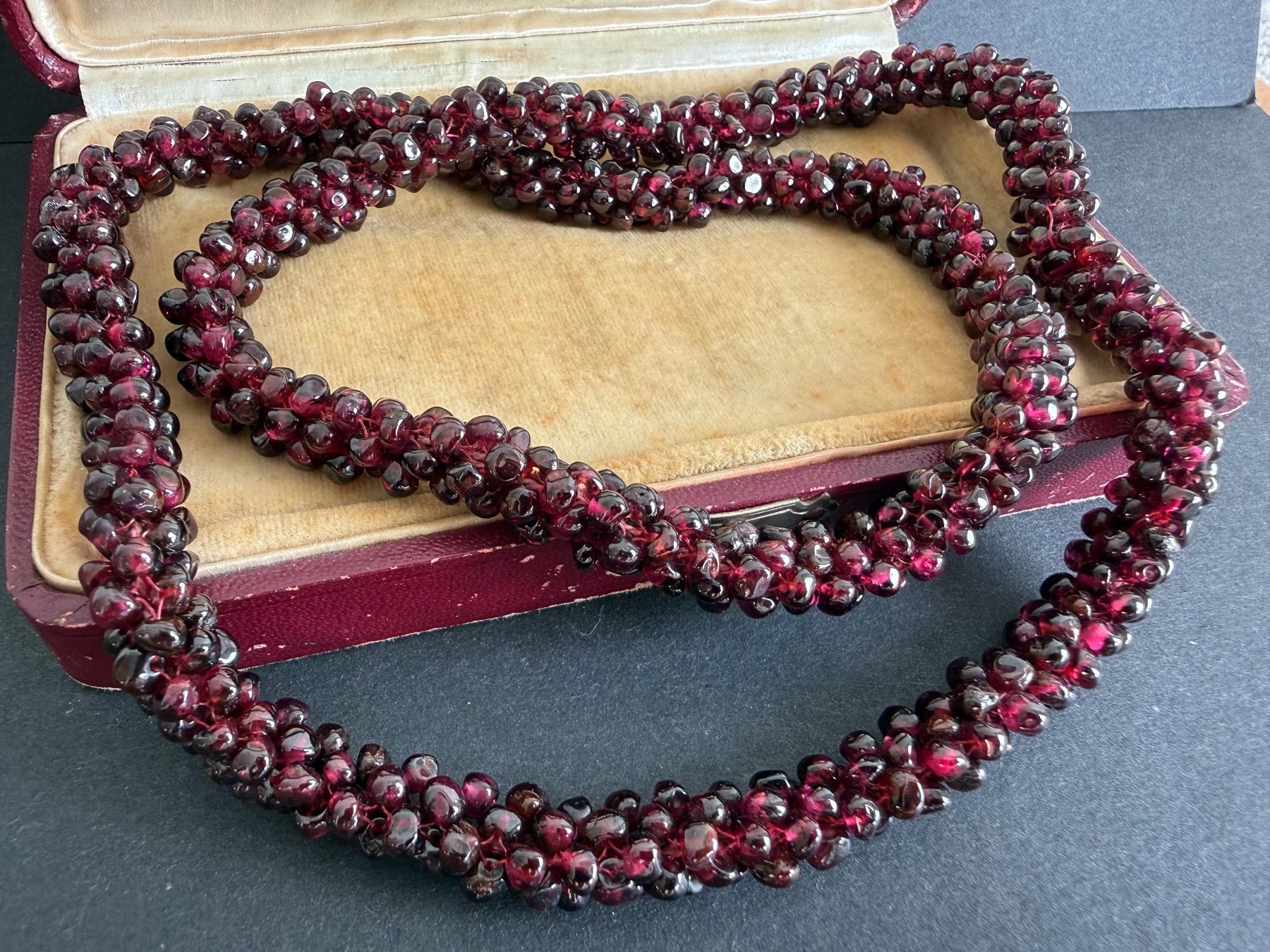 Catenine: Vintage echte Granat Kette – Usato da Spiegel b. Bern venduto da Rogger72