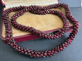 Vintage echte Granat Kette