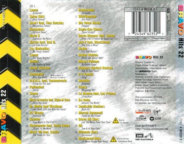 CDs: 2-CD V.A. - Bravo Hits 22 (1998) – Gebraucht aus Möriken AG von mineralia 1