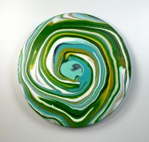 Acryl-Flüssigmalerei, kreisförmig