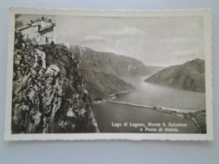 Cartoline postali: Lago di Lugano, Monte S. Salvatore e Pon – Usato da Sargans venduto da nicsam1815