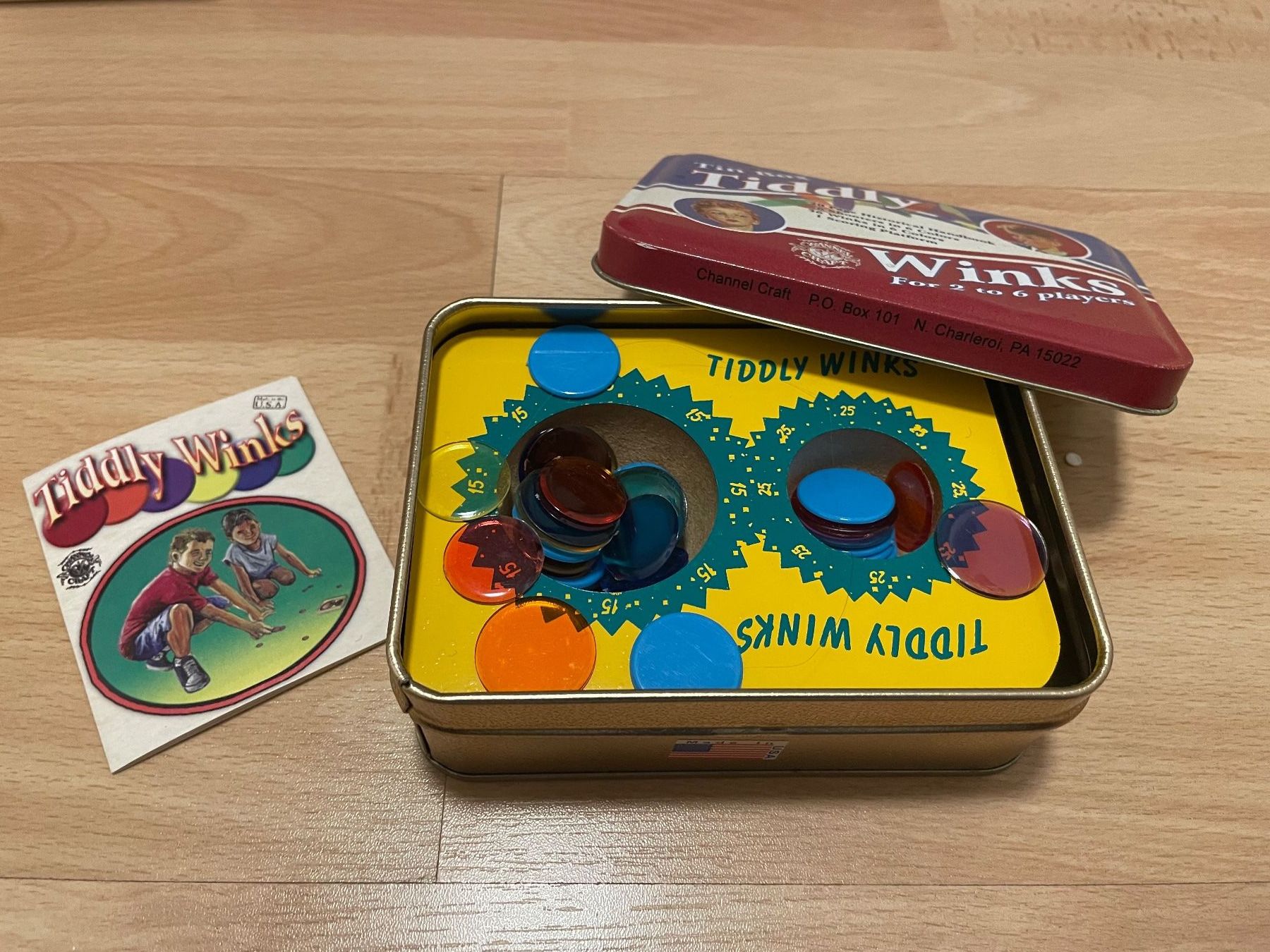 Giochi: Retrostyle Tin-Box Spiel "Tiddly Winks" – Nuovo (secondo la descrizione) da Dierikon venduto da Butcherboy 2