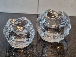 2er Set Teelichthalter aus Glas, modernes Design, Top!