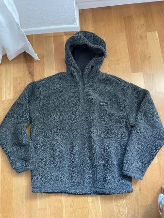 Quiksilver Fleece Pullover mit Kapuze, Grau, Grösse M