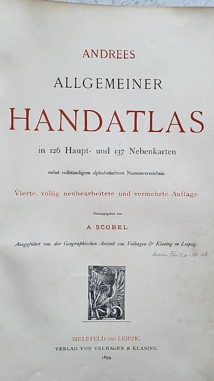 Libri: Andrees Handatlas 1899 – Usato da Sarnen venduto da monfur 4