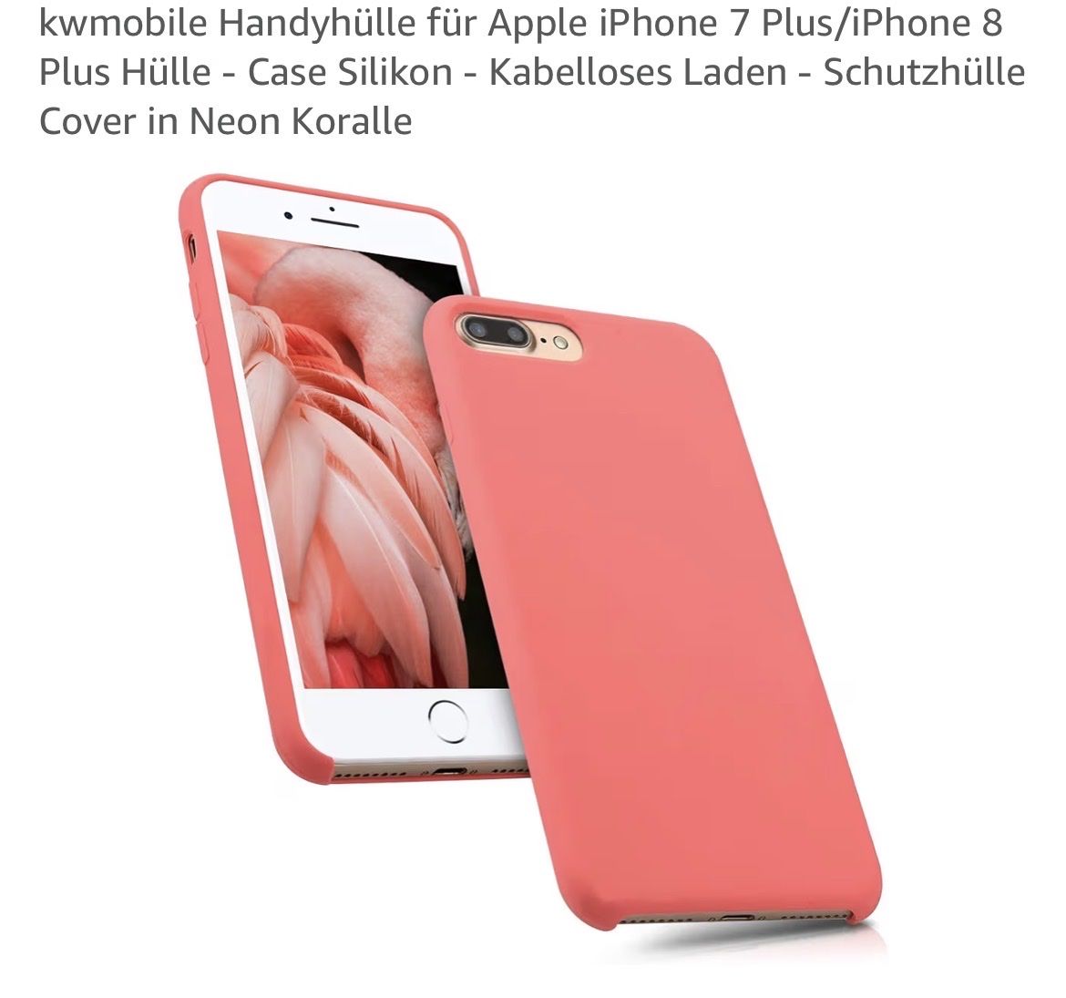 Apple Cover & Protezioni schermo: iPhone Hülle (7 Plus / 8 Plus) neon coral – Nuovo e nell'imballaggio originale da Bern venduto da myb02