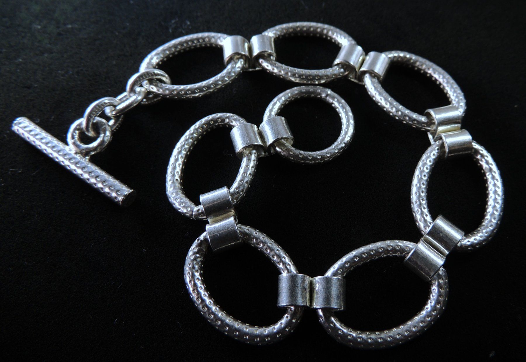 Bracciali & Braccialetti: Silber 800 Armband mit ovalen Ringelementen – Usato da Waldenburg venduto da schaller707 3