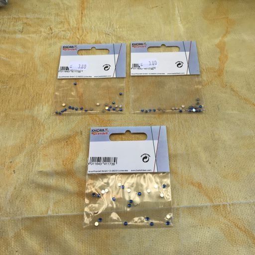 Perle (finte): LOT STRASS FLACH BLAU – Nuovo e nell'imballaggio originale da Ostermundigen venduto da crazy-horse-1840 1