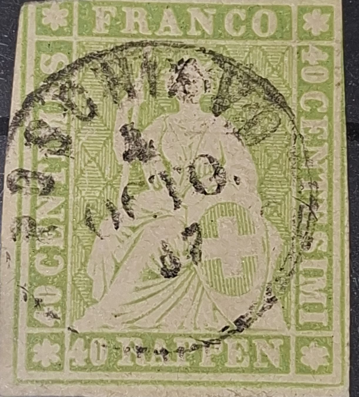 Tutti i francobolli: Strubel 26C / Mängel – Usato da Balgach venduto da SIMEON27