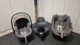 Cybex-Kombination: Kindersitz, Babyschale und Isofix-Basis