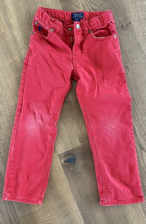 Rote Polo Ralph Lauren Kinder Jeans, Grösse 4J