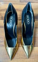 RODO Designer Pumps, Gold/Schwarz, Gr. 40, Neu!