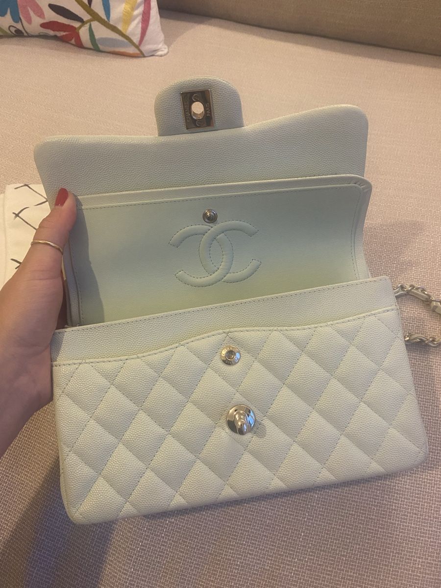 Chanel Sacs femmes: Chanel Classic Small Flap Bag in Mint Green – D'occasion à Mies par nic_yk5d 6