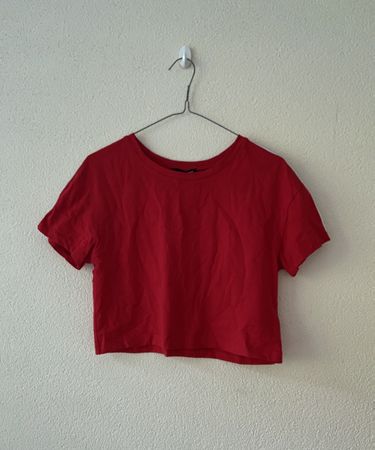 Crop top rosso