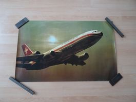 älteres Swissairplakat mit DC-10 beidseitig bedruckt