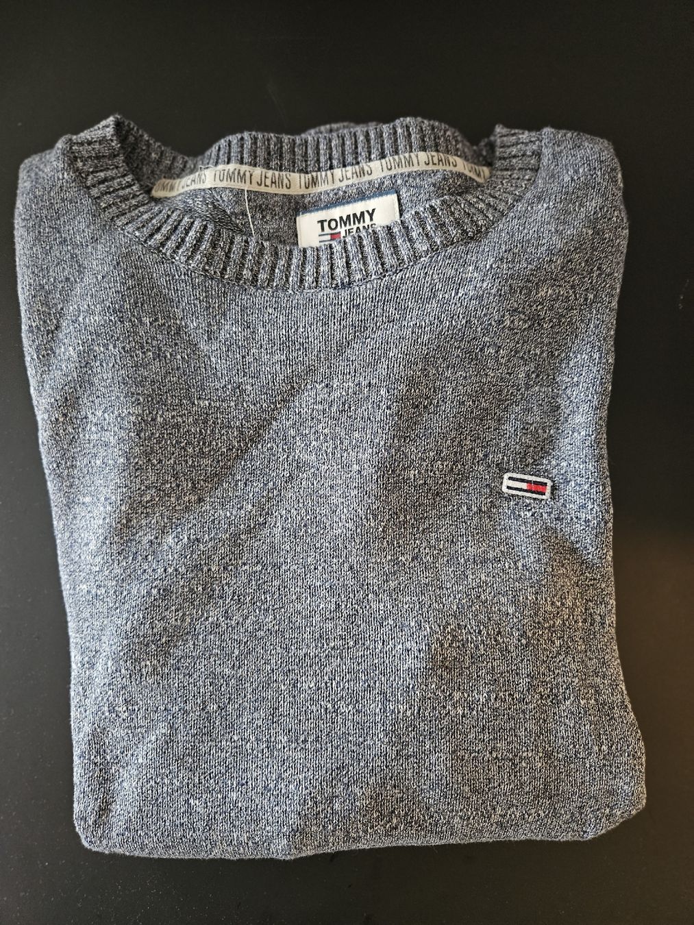 Maglioni & Felpe: Tommy Jeans Herren Strickpullover, Grau/blau, Gr. L – Usato da Fulenbach venduto da lua_755r