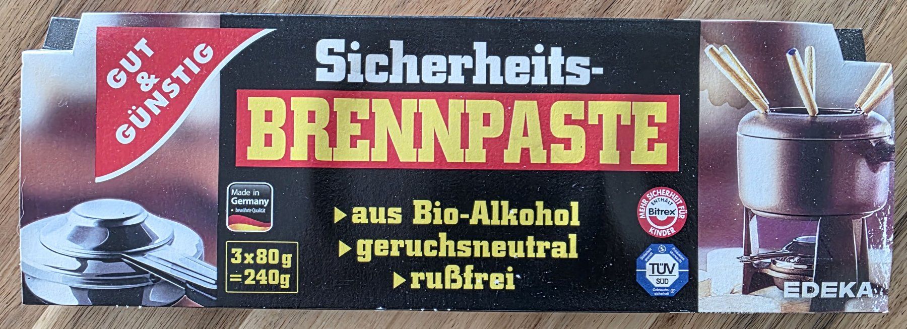 Küchengeräte: Sicherheits-BRENNPASTE für Rechaud – Neu und originalverpackt aus Bischofszell von Birel34 2