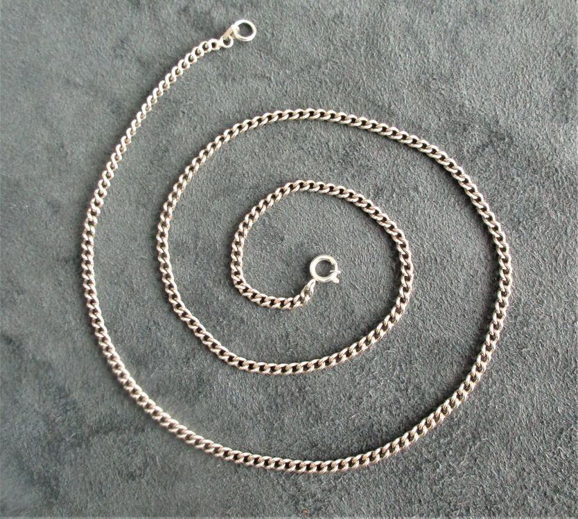 925 Silber Ankerkette Für Männer – Massiv, 50 Cm, 5 Mm Breit, Geschliffen, Karabiner, Made In Germany