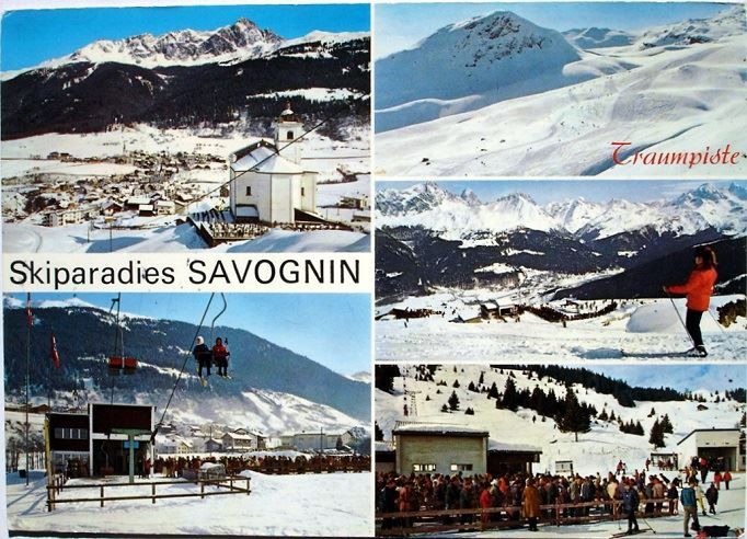 Cartoline postali: SAVOGNIN Skilift – Usato da Jona venduto da philajona
