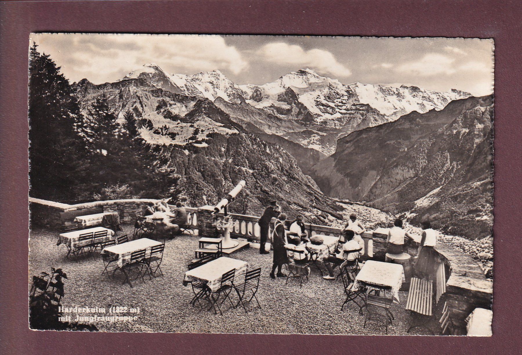 Cartes postales: HARDERKULM - Terrasse - Jungfrau - 1948 – D'occasion à Pully par nicecards