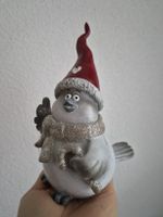 Deko-Vogel mit Nikolausmütze - Winterdeko!