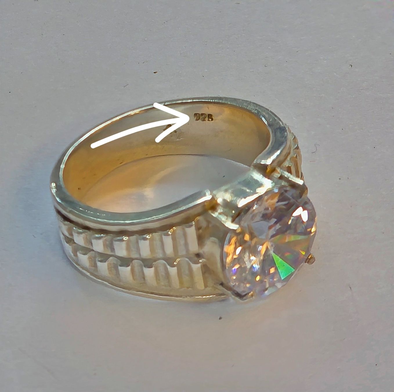 Ringe: Ring Silber mit grossem Zirkon Grösse 63 Neu – Neu (gemäss Beschreibung) aus Zürich von ben_mn5h 7
