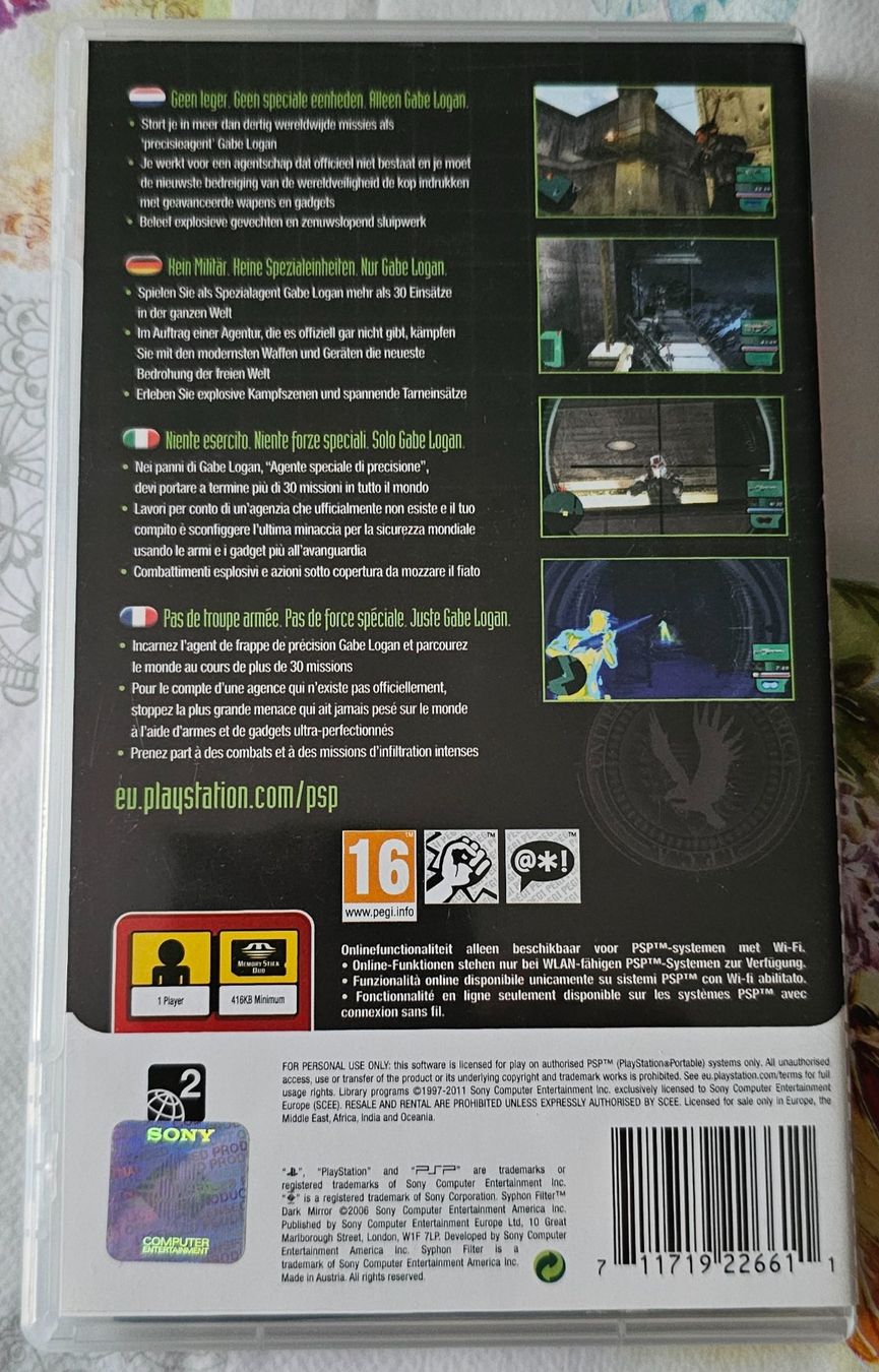 Sony Giochi: PSP Spiel - Syphon Philter Dark Mirror – Usato da La Garde venduto da The_Hammer76 1